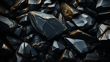 Black stones background.の素材