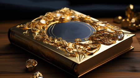 Book cover gold.の素材