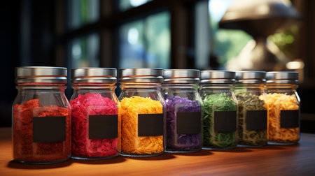 Powdered natural food colors.の素材