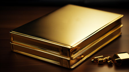 Book cover gold.の素材