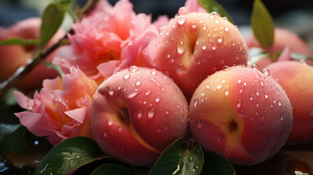 Fresh peaches.の素材