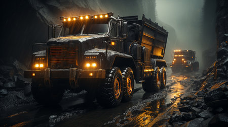 Mining truck on coal factory.の素材