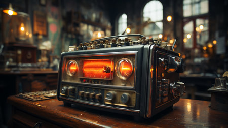 Old radio in antique shop.の素材