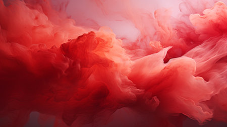 Watercolor red paint background.の素材