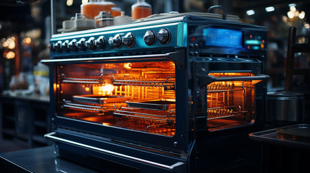 Gas ovens in store.の素材