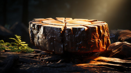 Wooden stump.の素材