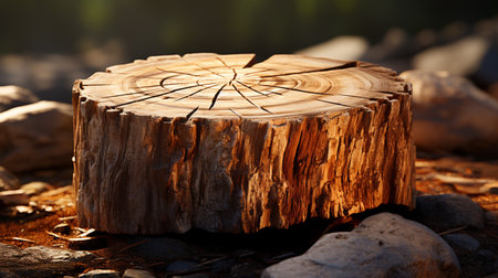 Wooden stump.の素材