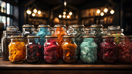 Candy store with jars.の素材