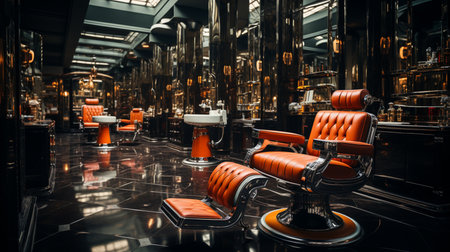 Barbershop interior.の素材