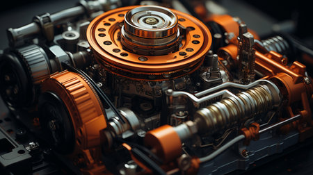 Modern car engine.の素材