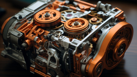 Modern car engine.の素材