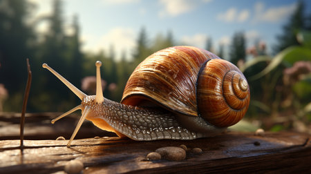 Close up snail.の素材