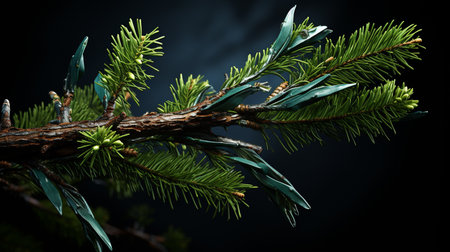 Fir tree branch.の素材