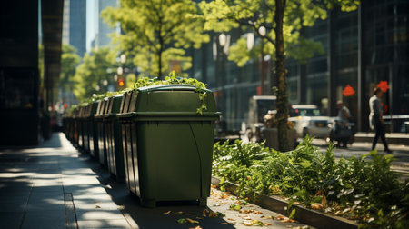 Recycle bin in the city.の素材