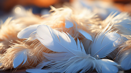Closeup view of feathers.の素材