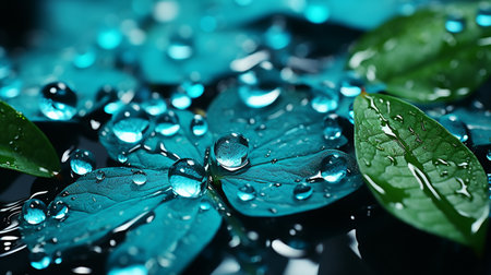 Closeup drops of water.の素材