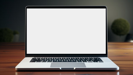 Laptop computer on the table.の素材