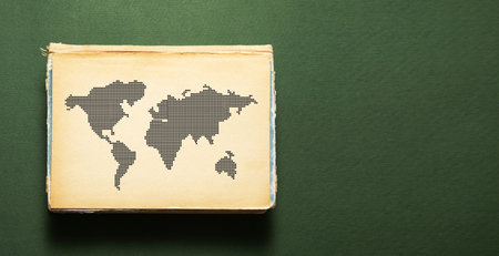 World map with a book.の写真素材