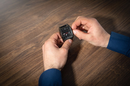 Businessman with a luxury wristwatch. Fashion, Lifestyleの写真素材