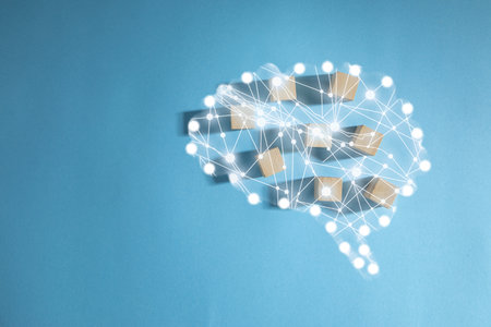 Human Brain. Psychology. Artificial intelligenceの写真素材