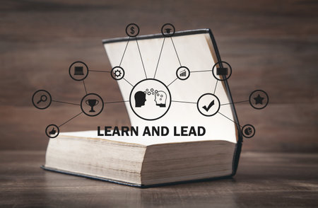 Learn and Lead. Business conceptの写真素材