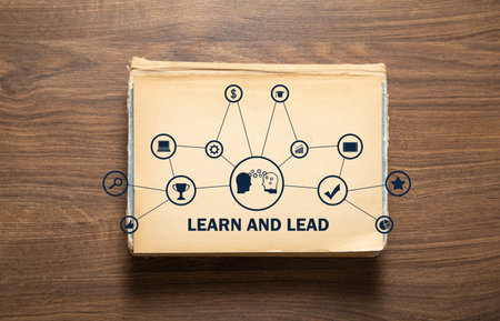 Learn and Lead. Business conceptの写真素材