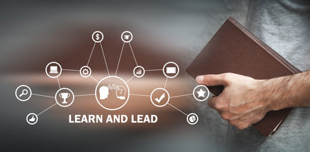 Learn and Lead. Business conceptの写真素材