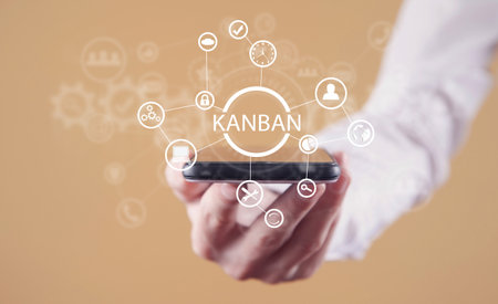 Kanban management system. Business conceptの写真素材