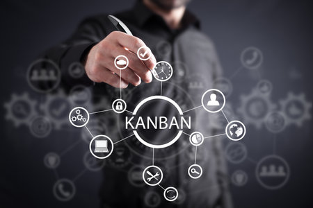 Kanban management system. Business conceptの写真素材