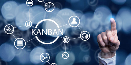Kanban management system. Business conceptの写真素材