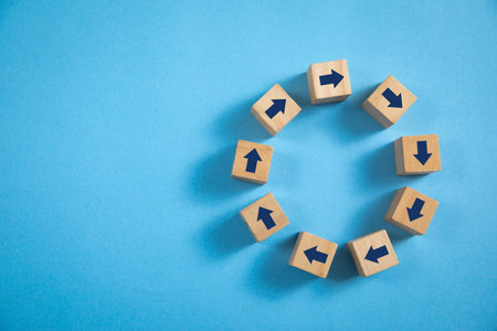 Movement in a vicious circle. Business conceptの写真素材