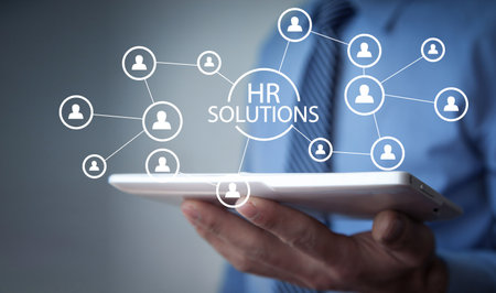 Concept of HR Solutions. Human Resources. Businessの写真素材