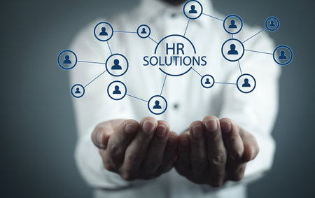 Concept of HR Solutions. Human Resources. Businessの写真素材