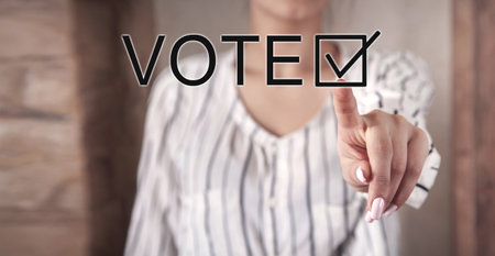 Vote on elections. Business conceptの写真素材