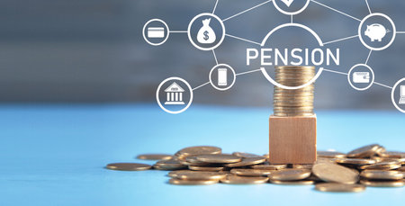 Concept of Pension. Business. Finance