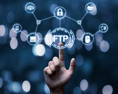 FTP. File Transfer Protocol. Internet. Technologyの写真素材