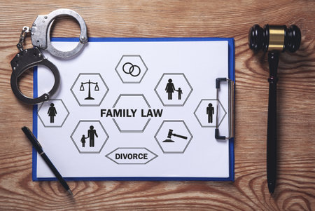 Family Law text. Law. Verdictの写真素材