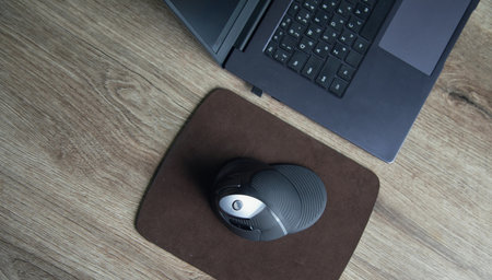 Modern computer mouse with a keyboard.