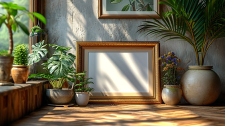 Picture frame on the table.の素材