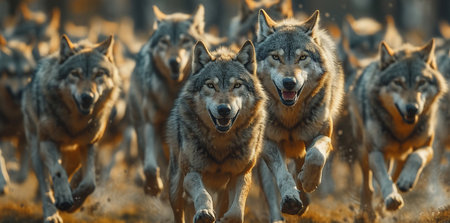 Group of wolves.の素材