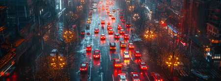 Traffic jam in the city.の素材