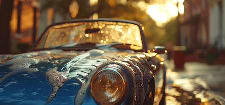 Soap on car.の素材