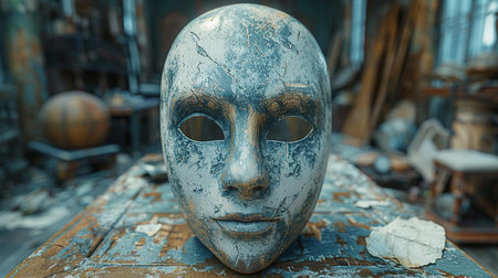 Mask on the table.の素材