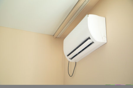 Air conditioner on the wall at the home.の写真素材