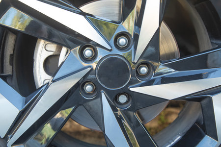 Stylish rim alloy wheel. Car. Transport
