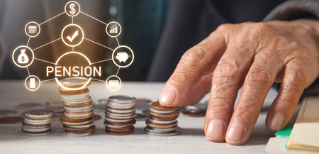 Concept of Pension. Business concept