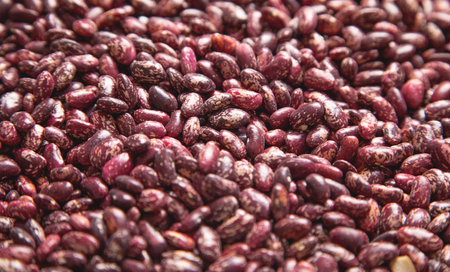 Closeup view of red beans.