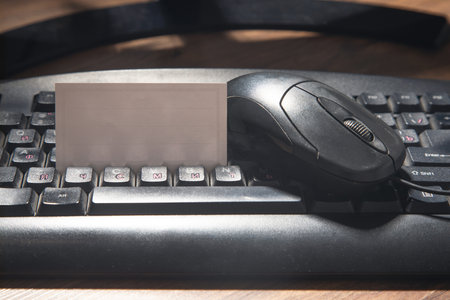 Computer with a empty space for your text.の写真素材