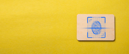 Biometric identification concept with fingerprint.の写真素材