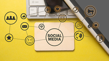 Social media concept. Business. Internet. Technologyの写真素材